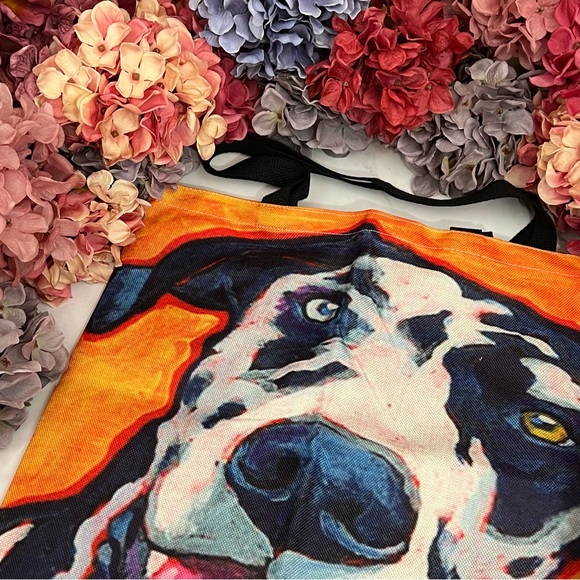 Eco-Friendly Goofy Black and White Dalmatian Dog Folding Tote Bag - Picture 6 of 15